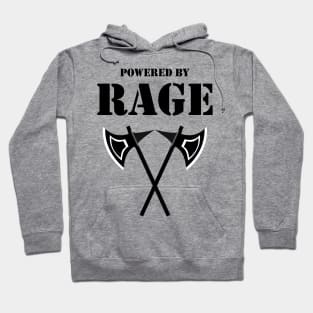 POWERED BY RAGE BARBARIAN 5E Meme RPG Class Hoodie